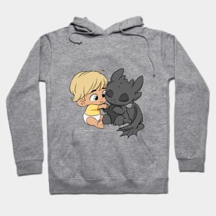 Best friend forever, baby dragon Toothless, baby boy with dragon, my first birthday Hoodie